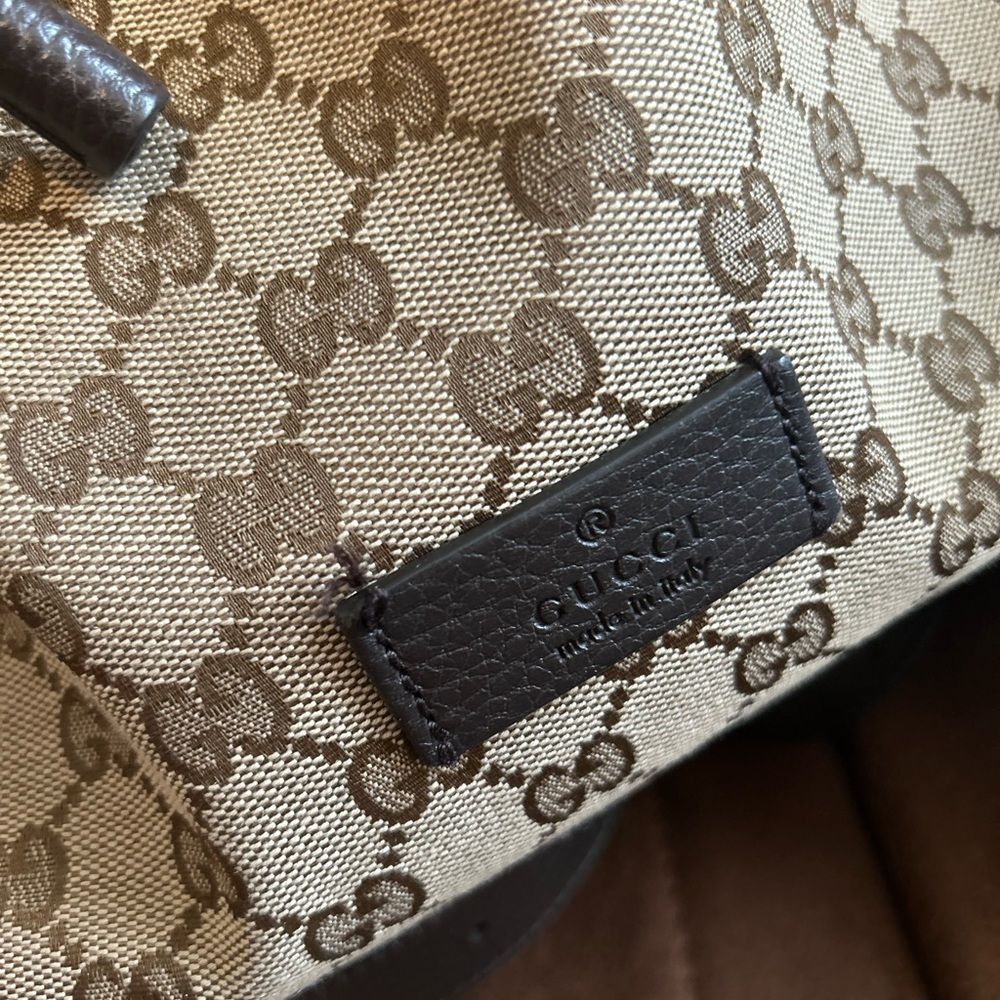 Gucci Brown Monogram Backpack - Picture 7 of 8